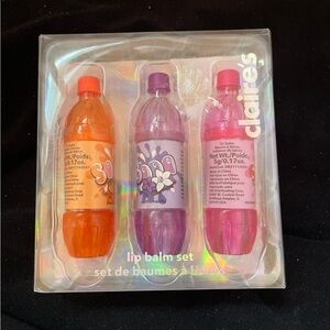 NWT Claire's Lip Balm Trio